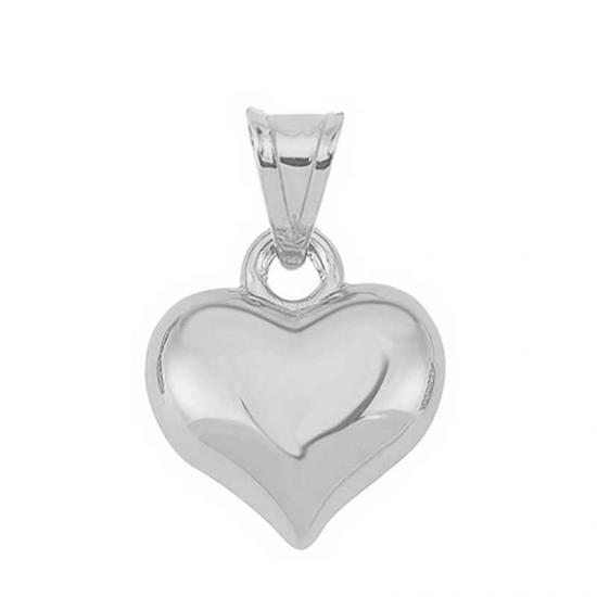Tevuli Gümüş 3 Boyutlu Kalp Kadın Kolye Ucu
