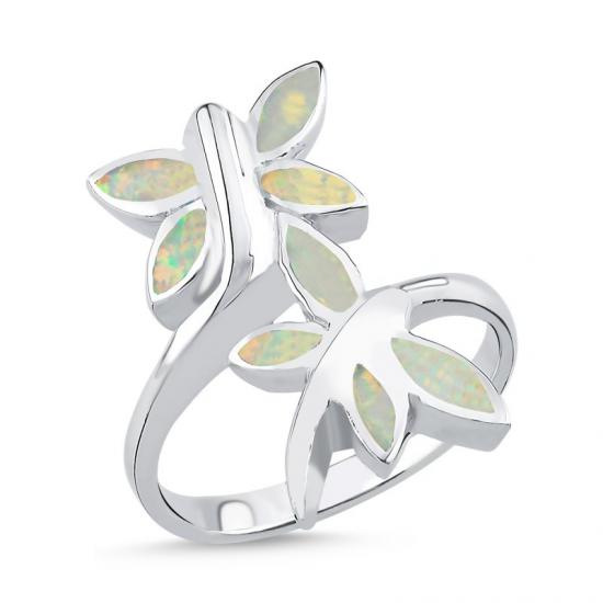 Tevuli Gümüş Yusufçuk Opal Taşlı Yüzük